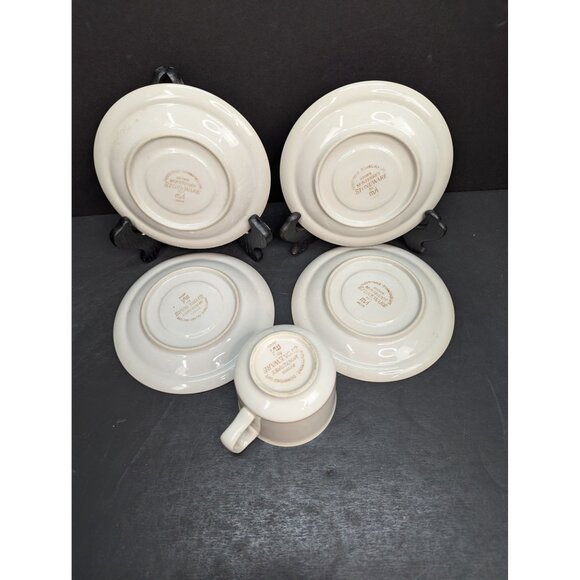 Brown Monterrey Stoneware by MSI Japan 1 Coffee Cup and 4 Saucers - Picture 9 of 10